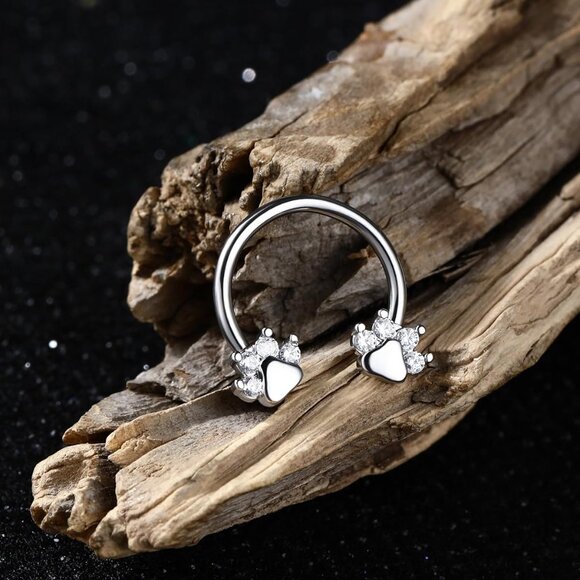 Unisex Surgical Steel Septum Ring 16g Gold Stainless Steel Nose Hoop Jewelry - Picture 5 of 9